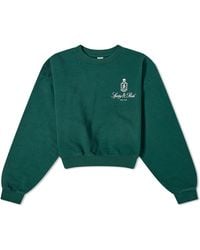 Sporty & Rich - Vendome Cropped Crew Sweat - Lyst