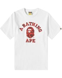 A Bathing Ape - Colour Camo College T-Shirt - Lyst