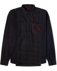 Needles - 7 Cuts Wide Over Dyed Flannel Shirt - Lyst