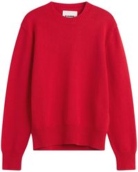 Jil Sander - Textured Cotton Crew Neck Jumper - Lyst