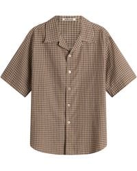 AURALEE - Airy Light Cotton Check Shirt - Lyst