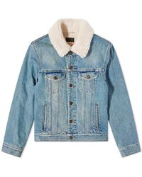 denim jacket with sheepskin lining