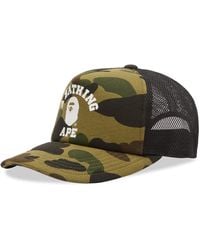 A Bathing Ape - 1St Camo College Mesh Cap - Lyst