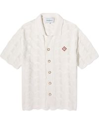 Casablancabrand - Wave Knit Short Sleeve Shirt - Lyst