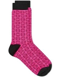 Loewe All Over Anagram Sock - Pink