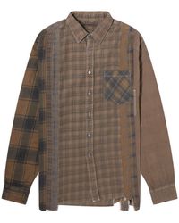 Needles - 7 Cuts Over Dyed Wide Flannel Shirt - Lyst