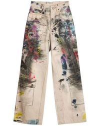 Acne Studios - 1981 U Painter Printed Decorator Jeans - Lyst