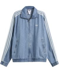 adidas - Denim Firebird Track Jacket - Lyst