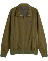 Needles Poly Jacquard Track Jacket in Brown for Men | Lyst