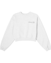 Sporty & Rich - French Cropped Crew Sweat - Lyst
