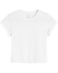 Skims - Drop Needle Pointelle Baby T-Shirt - Lyst
