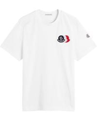 Moncler - Triple Logo Heavy Cotton T-Shirt - Lyst