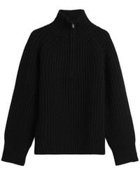 Studio Nicholson - Bristol Ribbed Wool Half Zip Jumper - Lyst