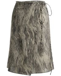 St. Agni - Savannah Silk Wrap Skirt - Lyst