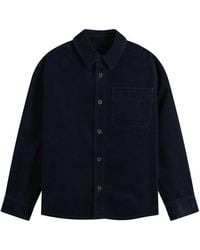 A.P.C. - Surchiemise Basile Logo Corduroy Shirt - Lyst