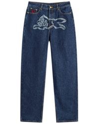 ICECREAM - Applique Running Dog Denim Pants - Lyst