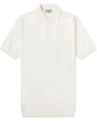 John Smedley - Merino Knit Polo Shirt - Lyst