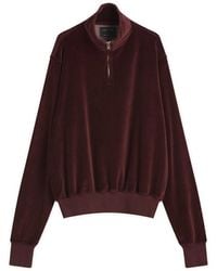 Les Tien - Velour Branded Half Zip Yacht Pullover - Lyst
