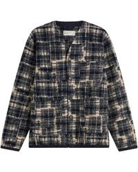 Universal Works - Patch Check Fleece Cardigan - Lyst