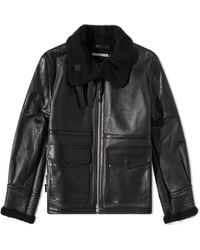 Neighborhood Single Leather Jacket in Black for Men | Lyst