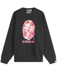 A Bathing Ape - Abc Camo Ape Head Relax Fit Crew Sweatshirt - Lyst