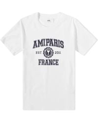 Ami Paris - White Paris France T Shirt - Lyst