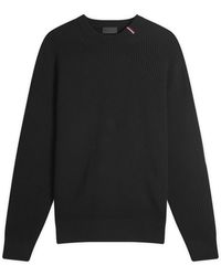 Moncler - Cotton Woven Crew Neck Jumper - Lyst
