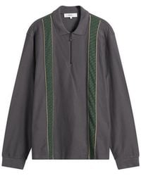 Palmes - Lace Long Sleeve Zip Polo - Lyst