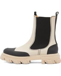 Ganni - Cleated Mid Chelsea Boot - Lyst