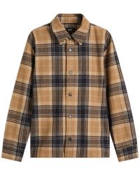A.P.C. - Bobby Check Wool Overshirt - Lyst