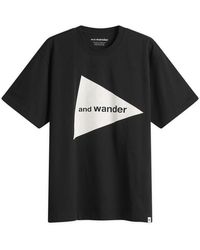 and wander - Big Logo T-Shirt - Lyst