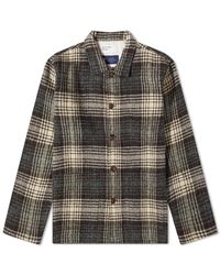 Universal Works - Check Wool Easy Overshirt - Lyst