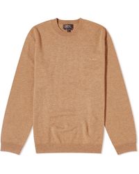 A.P.C. - Philo Logo Knitted Jumper - Lyst