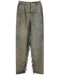 Rick Owens - Denim Sliced Maxi Skirt - Lyst