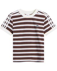 adidas - Striped Terry T-Shirt - Lyst
