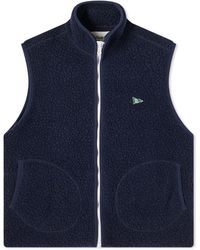Drake's - Boucle Wool Fleece Vest - Lyst