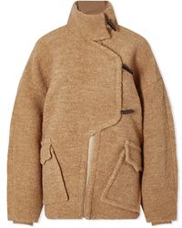 Ganni - Boucle Wool Drop Shoulder Jacket - Lyst