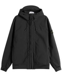 Stone Island - Soft Shell-R Hooded Jacket - Lyst