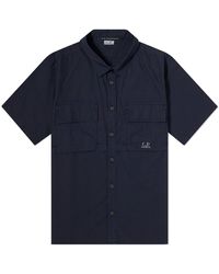 C.P. Company - Cotton Ripstop Short Sleeve Shirt - Lyst
