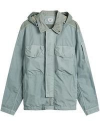 C.P. Company - Flatt Nylon Mixed Goggle Overshirt - Lyst