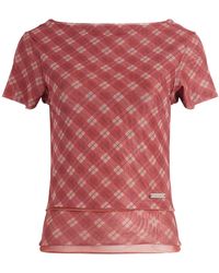 House Of Sunny - Retro Check Mesh Top - Lyst