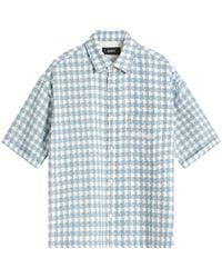 NAHMIAS - Plaid Cropped Short Sleeve Shirt - Lyst