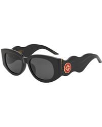 Casablanca - Oval Wave Sunglasses - Lyst