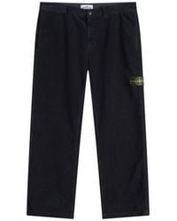 Stone Island - Organic Cotton Corduroy Trousers - Lyst