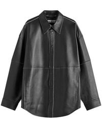 Acne Studios - Leather Overshirt - Lyst