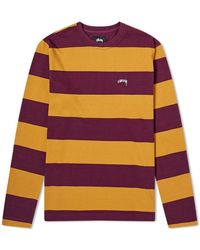 Stussy Long Sleeve Bold Stripe Crew Sweat - Multicolour