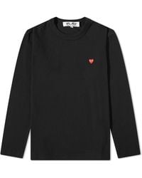 COMME DES GARÇONS PLAY - Long Sleeve Heart T-Shirt - Lyst