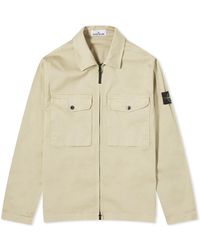 Stone Island - Stretch Cotton Double Pocket Shirt Jacket - Lyst