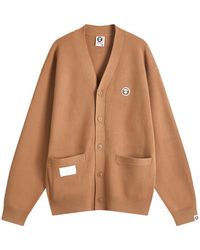 Aape By A Bathing Ape - Aape Now Camo Badge Knit Cardigan - Lyst