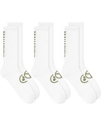 Maharishi Miltype Peace Sport Sock - White